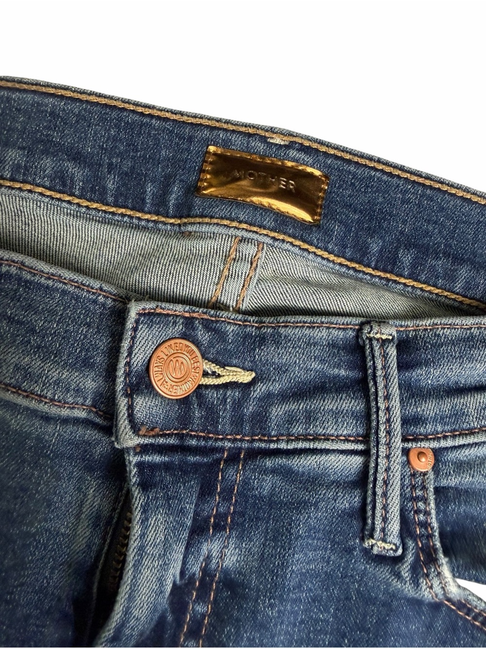 Mother weekender fray walking on coals flared high waisted jeans size 29 - Picture 4 of 8